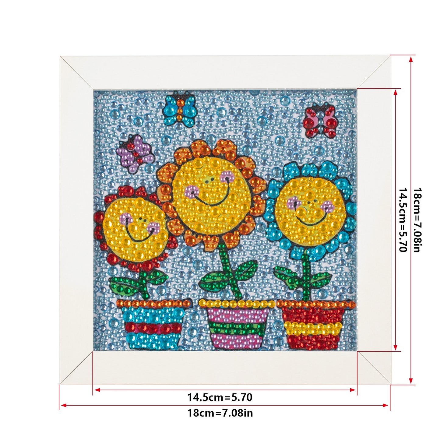 Children's Series-| Sun flower | Crystal Rhinestone Full Diamond Painted-(Frameless)