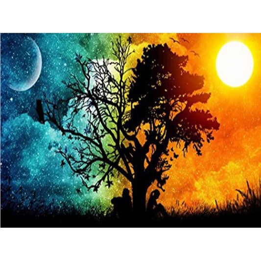 The Moon and The Sun  | Full Round Diamond Painting Kits