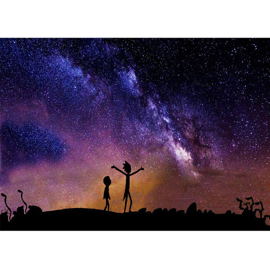 Boy Under The Stars  | Full Round Diamond Painting Kits