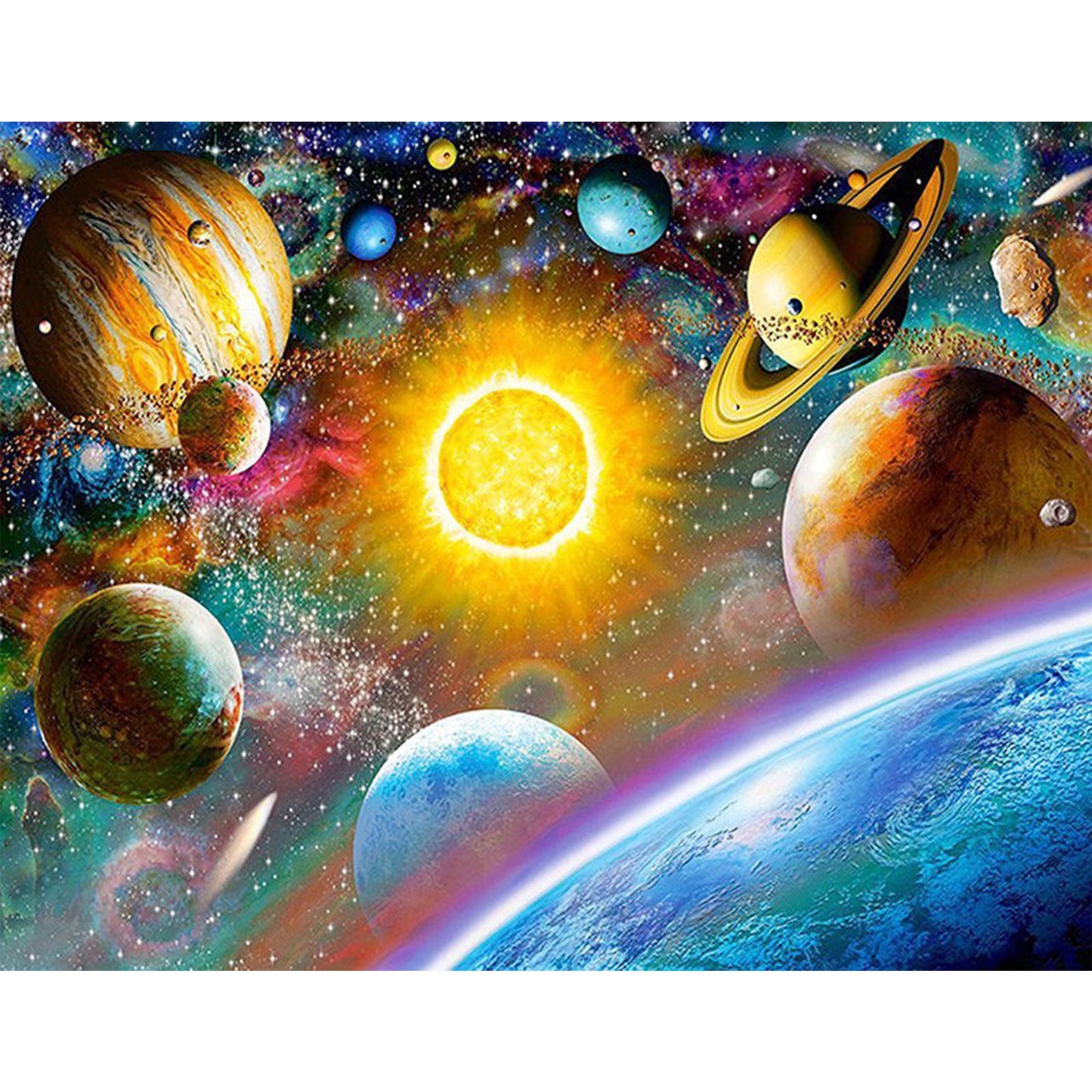 Colorful Planet  | Full Round Diamond Painting Kits
