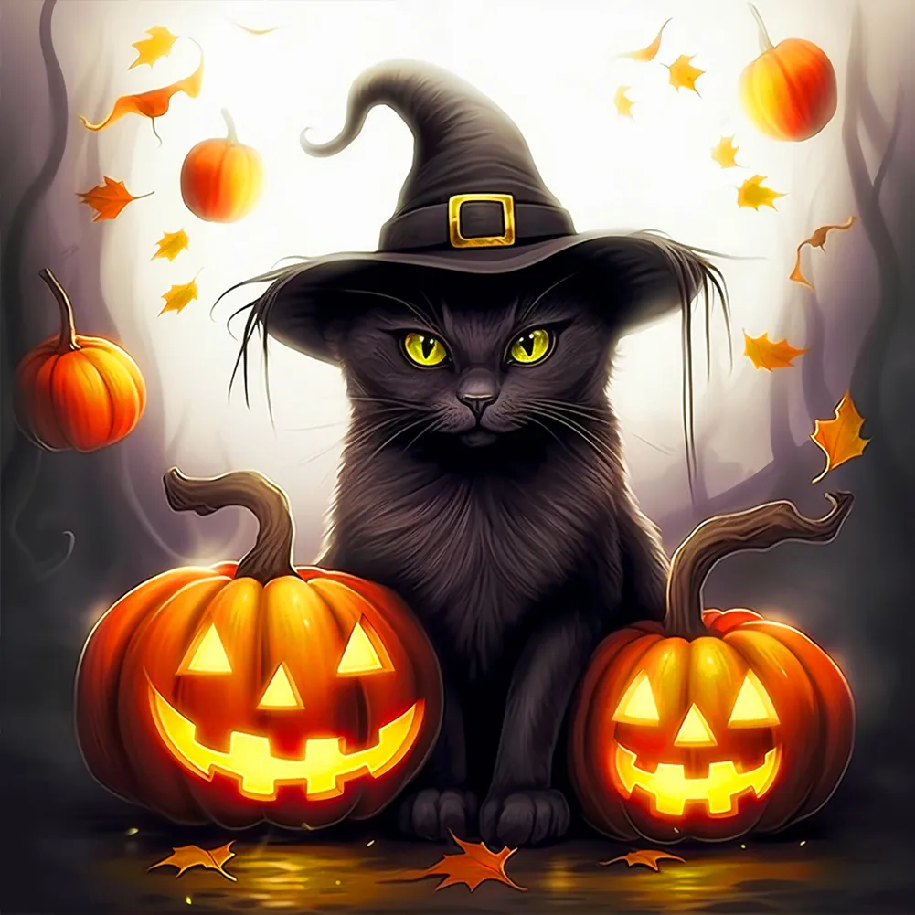 AB Diamond Painting  |  Halloween Cat