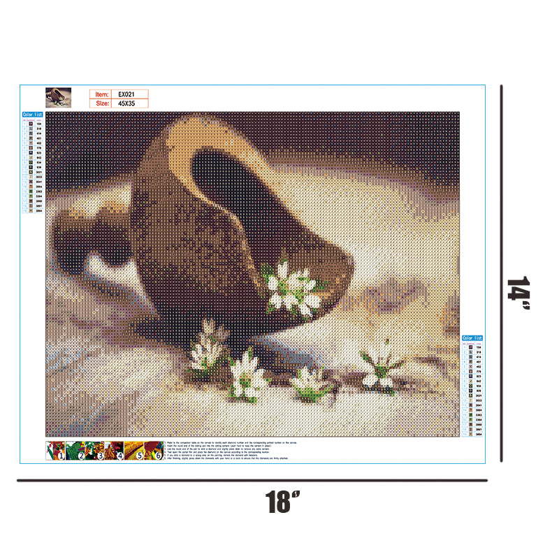 Löffel Blume | Vollständige runde Diamant-Malkits 