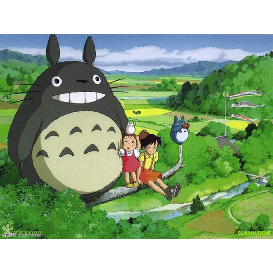 Mein Nachbar Totoro | Vollständige runde Diamant-Malkits