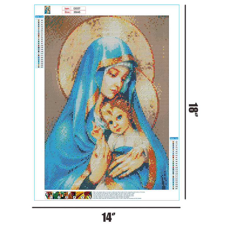 Mother And Child  | Full Round Diamond Painting Kits