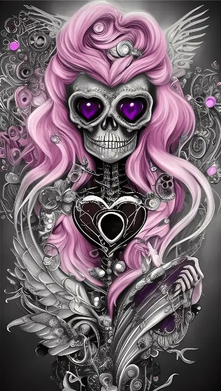 AB Diamond Painting  |  Skull Beauty