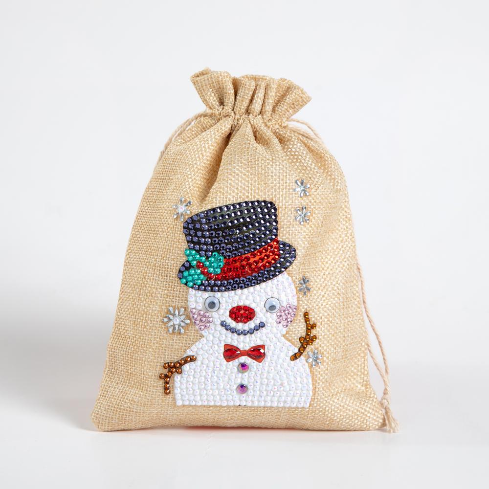 DIY Diamond Christmas Decoration | Snowman | Gift Bag