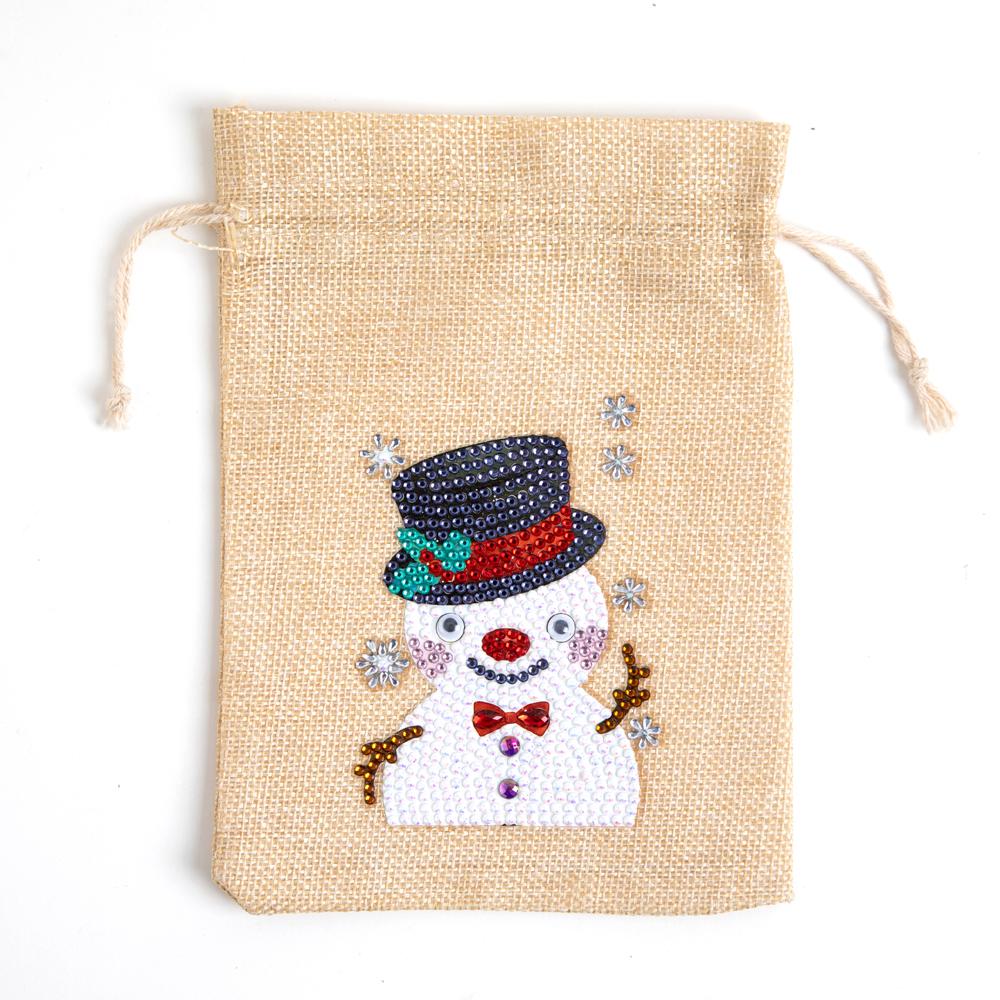 DIY Diamond Christmas Decoration | Snowman | Gift Bag