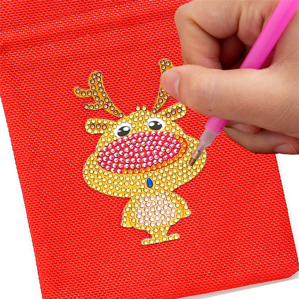 DIY Diamond Christmas Decoration | Christmas Elk | Gift Bag
