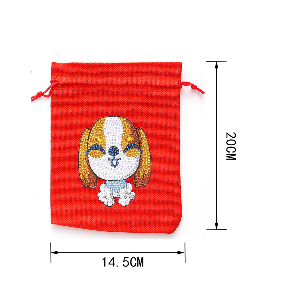 DIY Diamond Christmas Decoration | Dog | Gift Bag