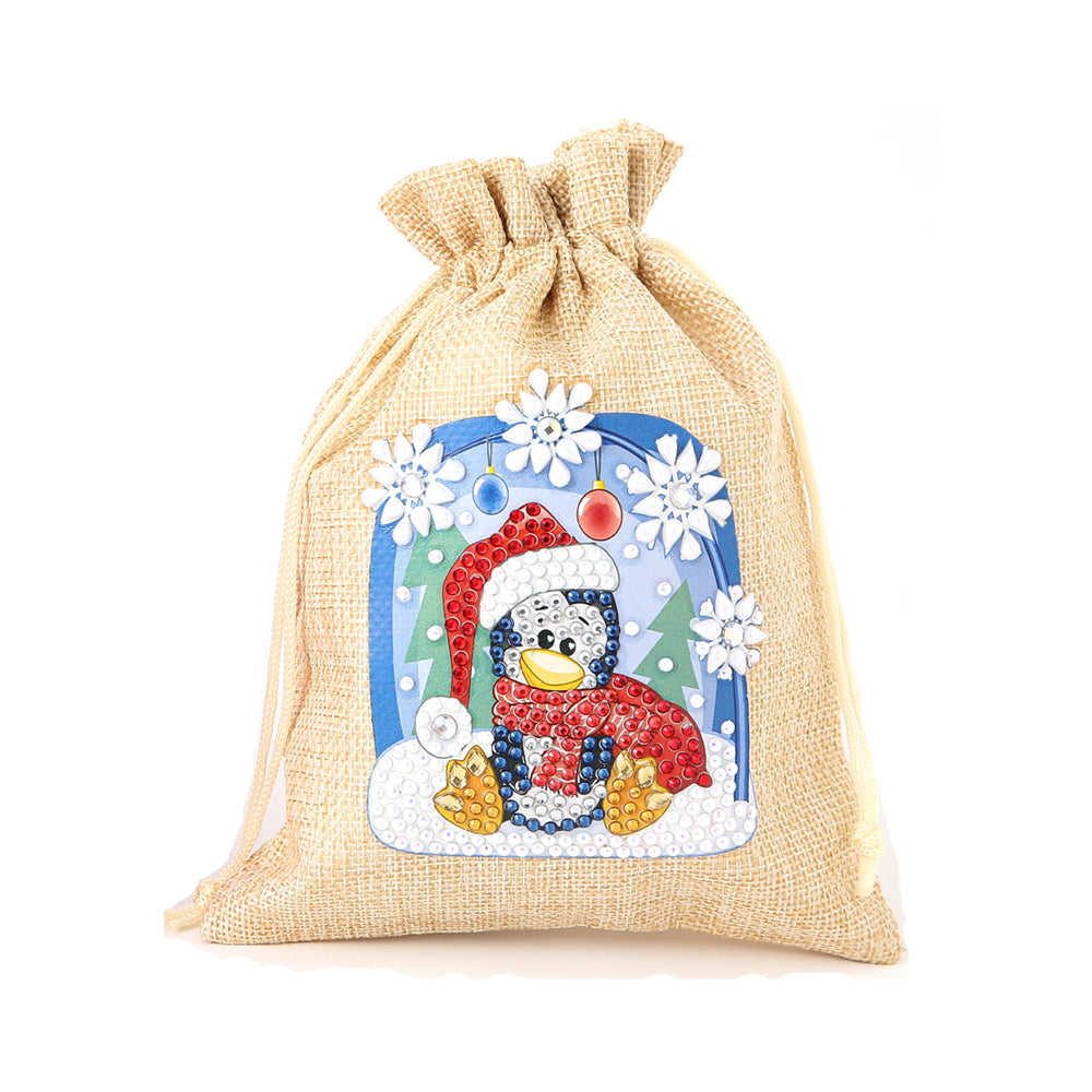 DIY Diamond Christmas Decoration | Christmas Penguin | Gift Bag