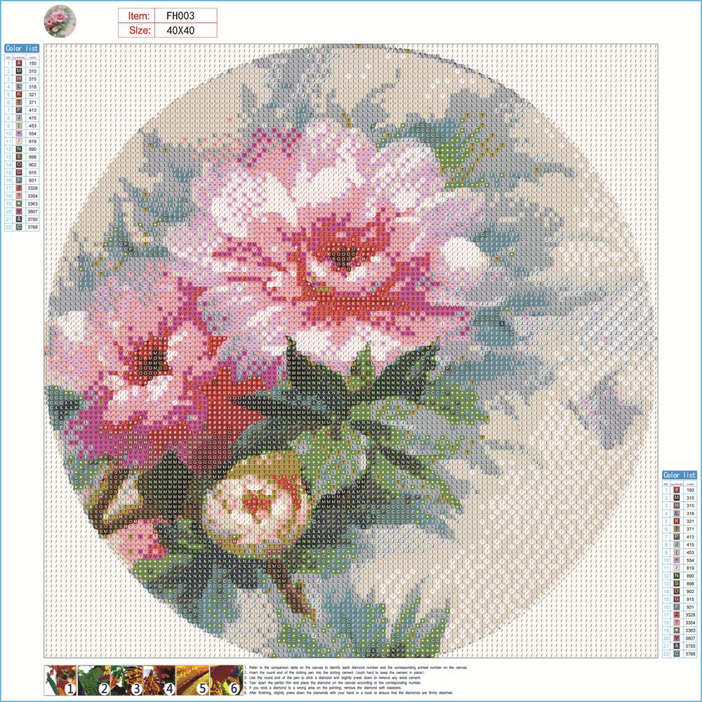 Peony| Full Round Diamond Painting Kits