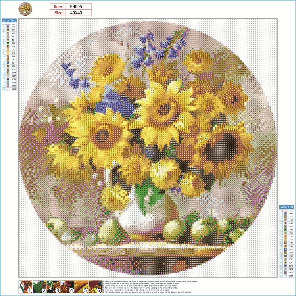 Sunflower| Full Round Diamond Painting Kits