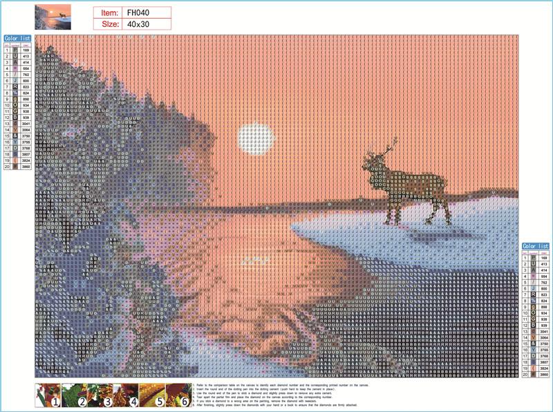 Deer in the Snow | Full Round Diamond Painting Kits