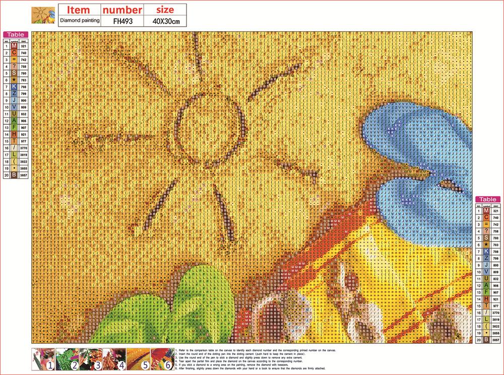 Beach painting | Full Round Diamond Painting Kits