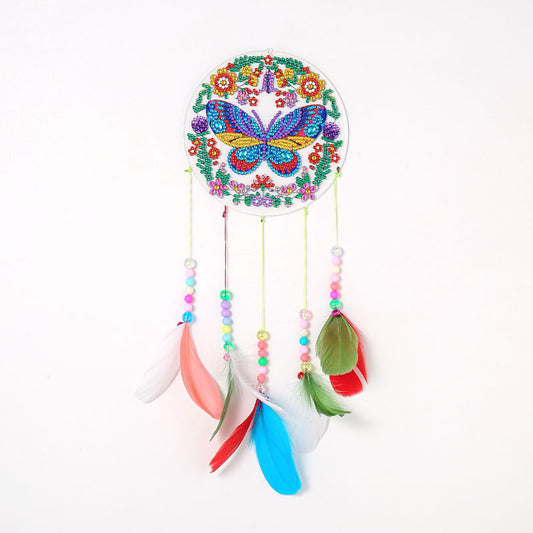 Dream Catcher Décoration Artisanat Cadeaux faits à la main-Chambre à coucher Décorations pour la maison | Papillon