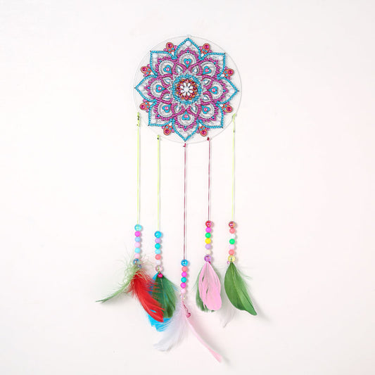 Dream Catcher Décoration Artisanat Cadeaux faits à la main-Chambre à coucher Décorations pour la maison | Fleur de Mandala