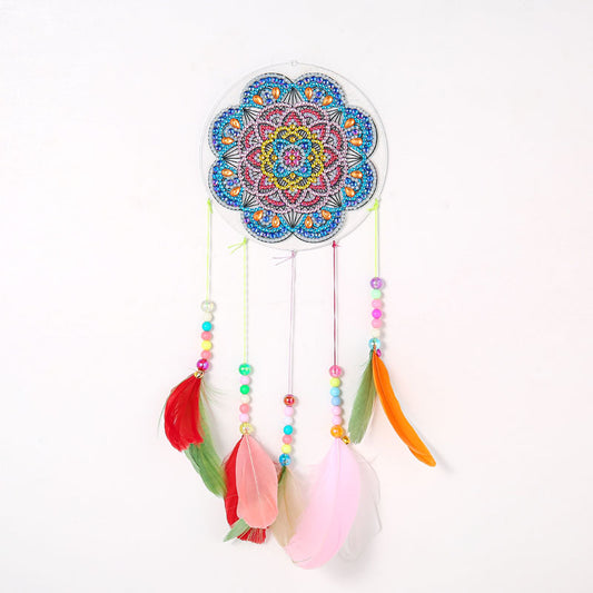 Dream Catcher Décoration Artisanat Cadeaux faits à la main-Chambre à coucher Décorations pour la maison | Fleur de Mandala