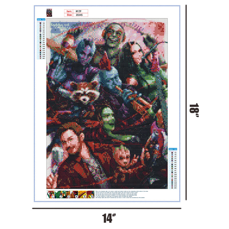 Guardians Of The Galaxy  | Full Round Diamond Painting Kits