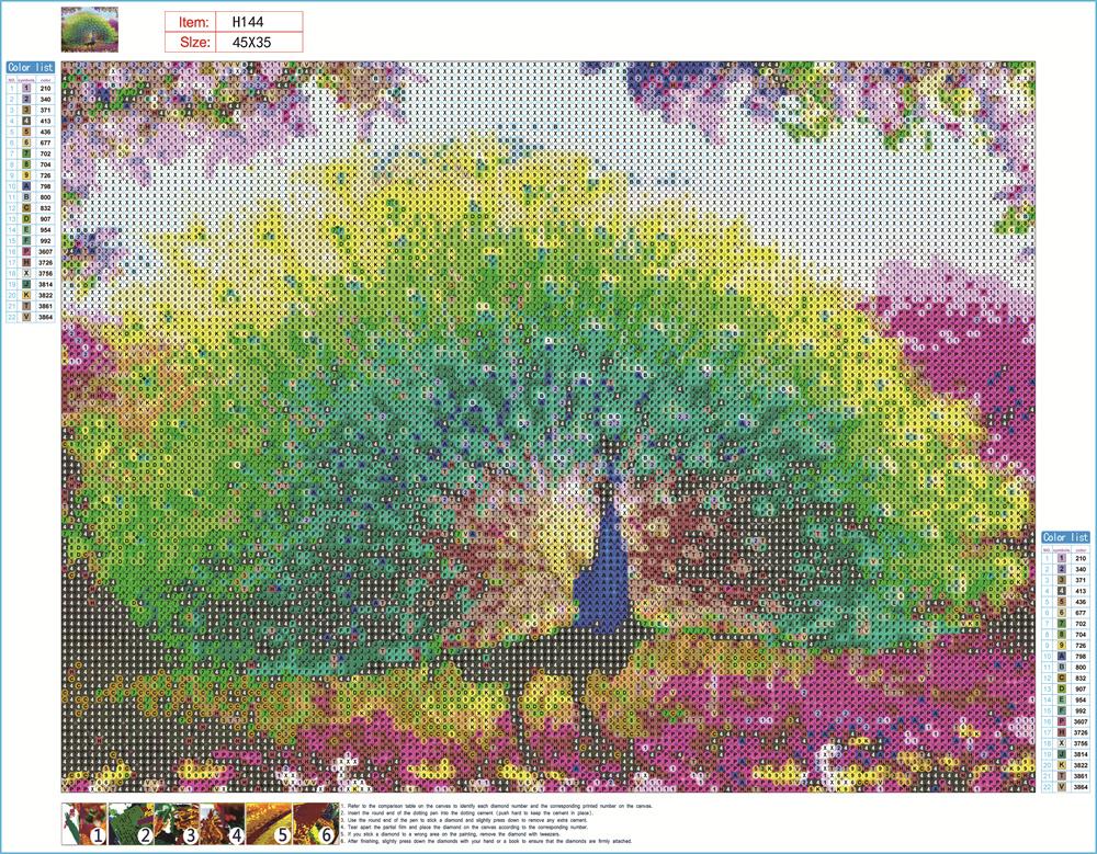 Peacock | Full Round Diamond Painting Kits