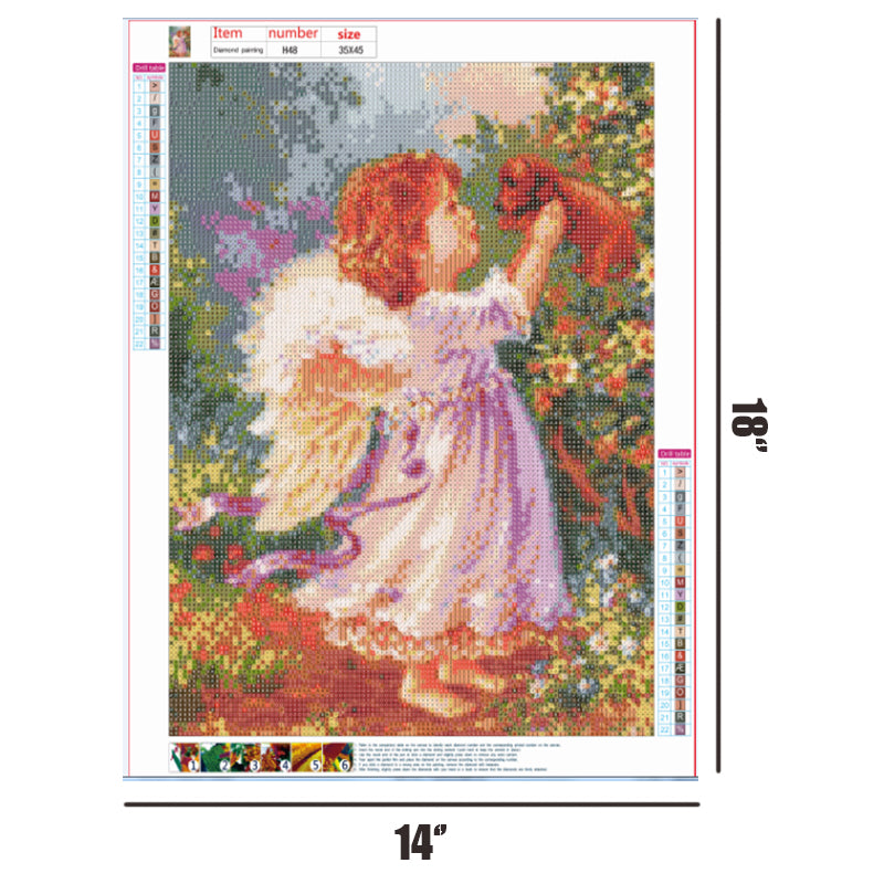 Angel Girl  | Full Round Diamond Painting Kits