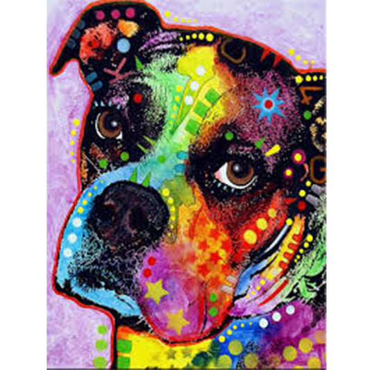 Chien | Kits complets de peinture au diamant rond