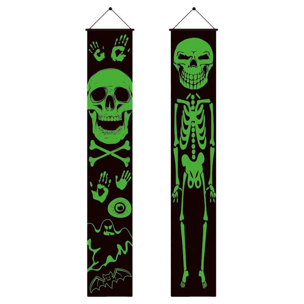 DIY Halloween Luminous Couplet Banner Party Decor Curtain | Spider