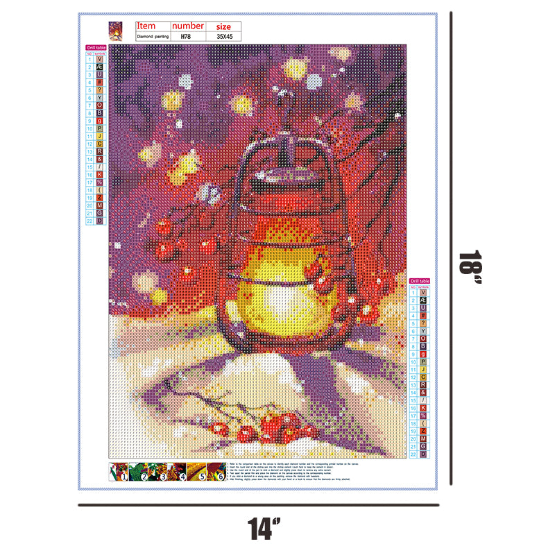 Lampshade In The Snow  | Full Round Diamond Painting Kits