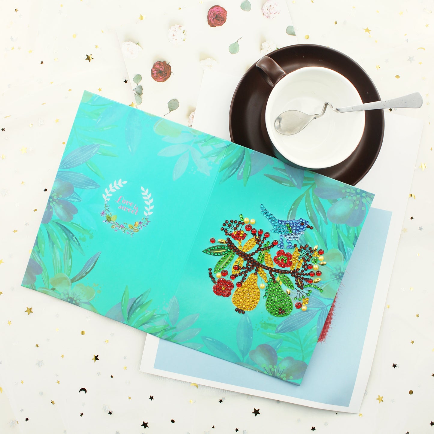 5D DIY Diamond Painting Greeting Card Special Shaped Birthday Xmas Gift