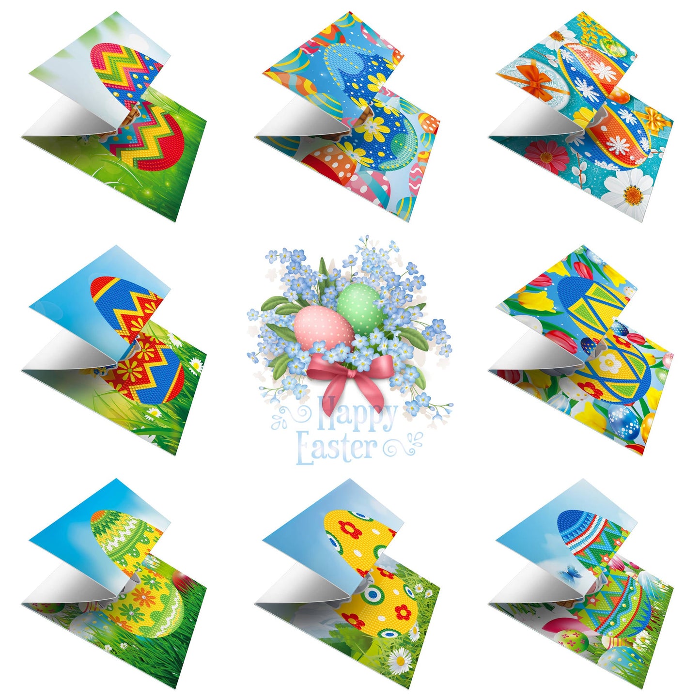 5D DIY Diamond Painting Greeting Card Special Shaped | Easter folded greeting card