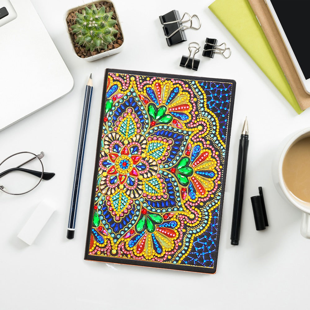 DIY Notebook Special Shape Rhinestone Diary Book | Mandala