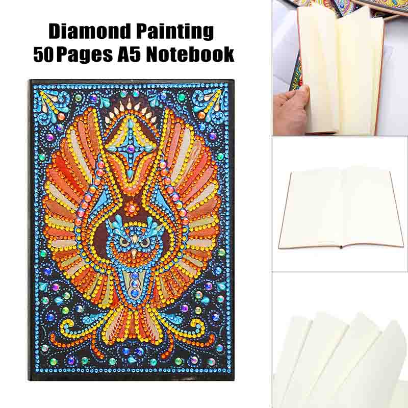 DIY Notebook Special Shape Rhinestone Diary Book | Owl