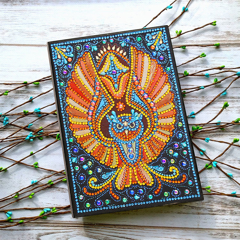 DIY Notebook Special Shape Rhinestone Diary Book | Owl