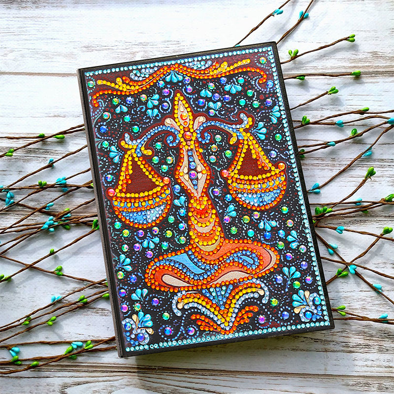 DIY Notebook Special Shape Rhinestone Diary Book | Libra