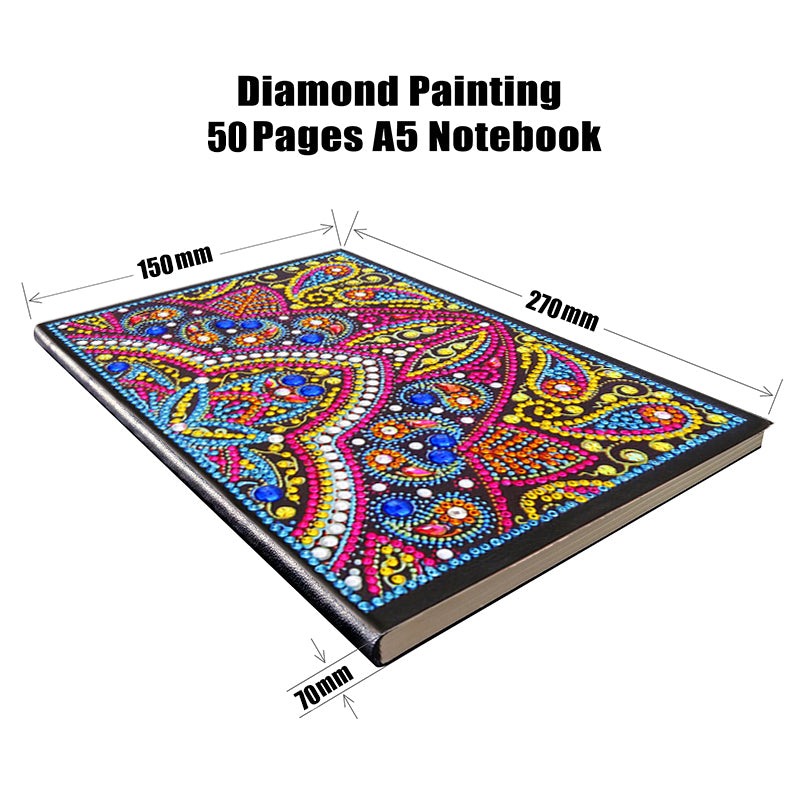 DIY Notebook Special Shape Rhinestone Diary Book | Mandala