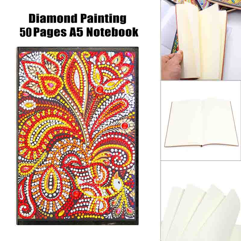 DIY Notebook Special Shape Rhinestone Diary Book | Mandala