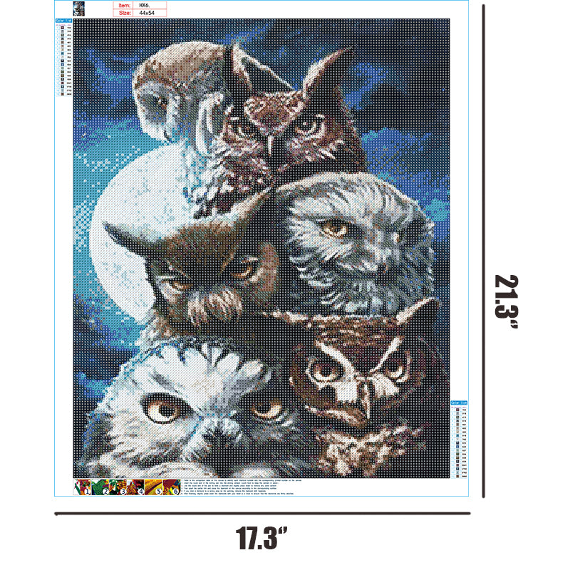 Owl  | Full Round Diamond Painting Kits