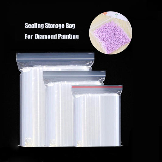 500 pcs/lot sacs auto-adhésifs en plastique pour peinture au diamant