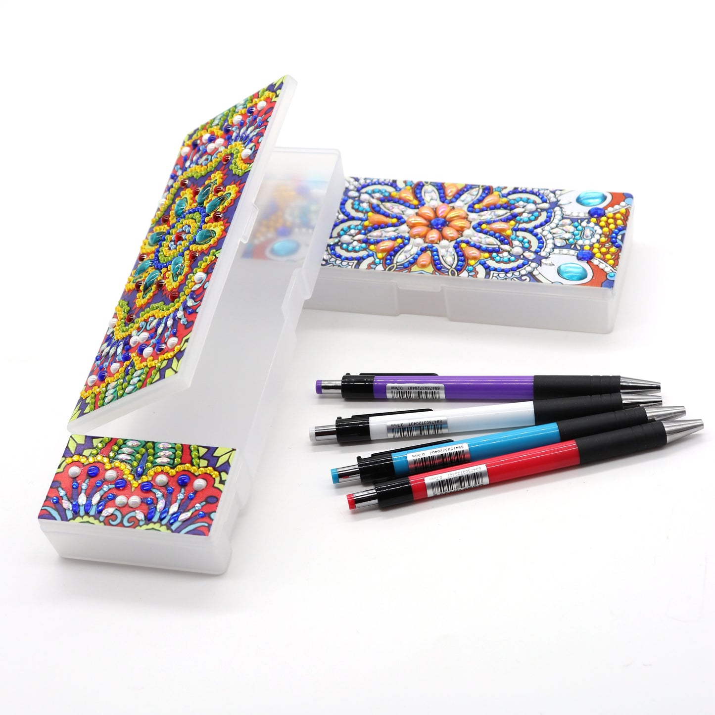 DIY Mandala Shaped Diamond Painting Pencil Box Gift