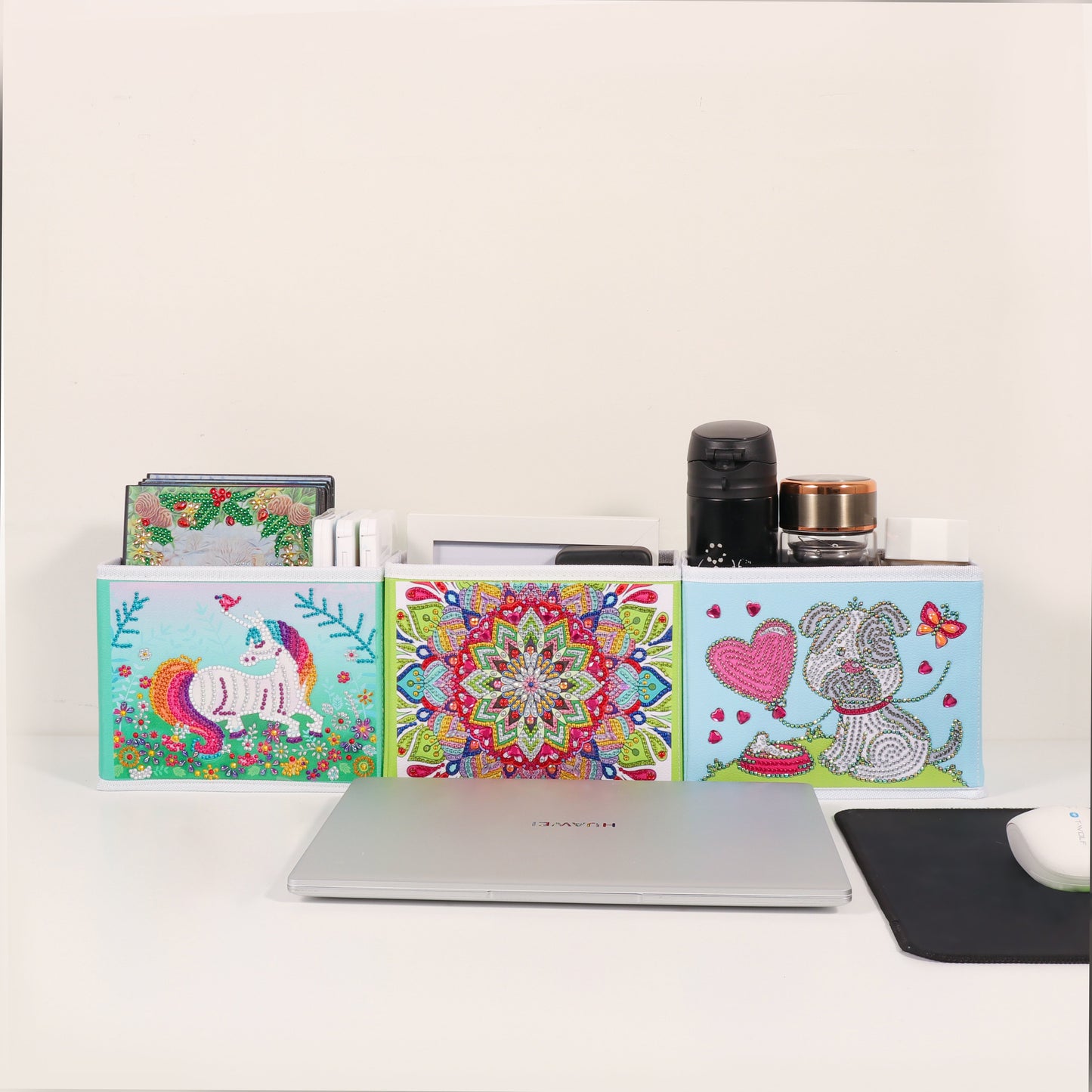 DIY Special Shaped Diamond Painting Mandala Cloth Home Storage Box