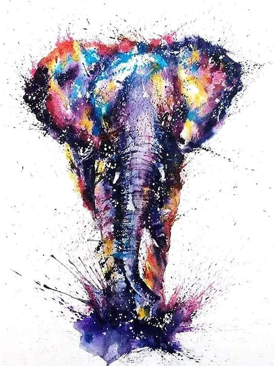 Éléphant | Kits complets de peinture au diamant rond