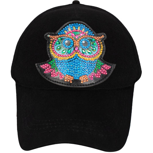 Casquette de baseball de peinture au diamant bricolage | Hibou