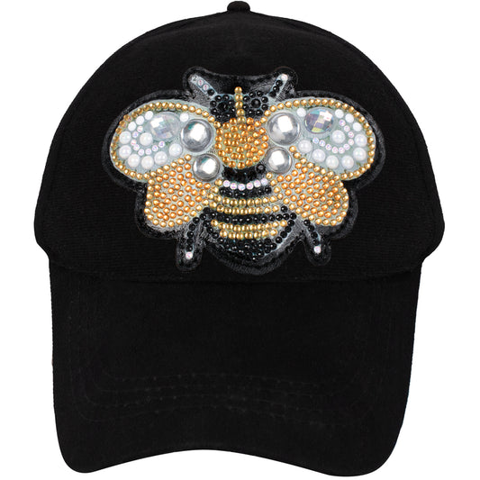 Casquette de baseball de peinture au diamant bricolage | Abeille