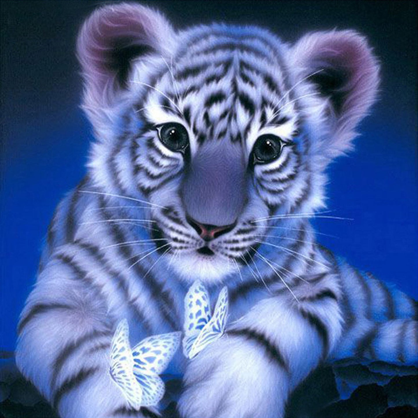 White tiger | Full Round Diamond Painting Kits