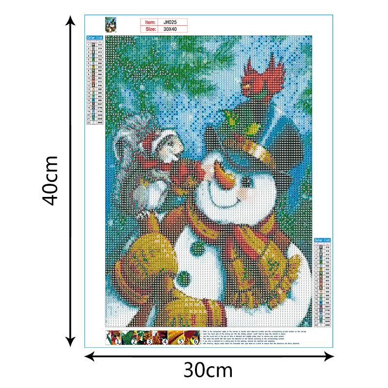Snowman | Full Round Diamond Painting Kits