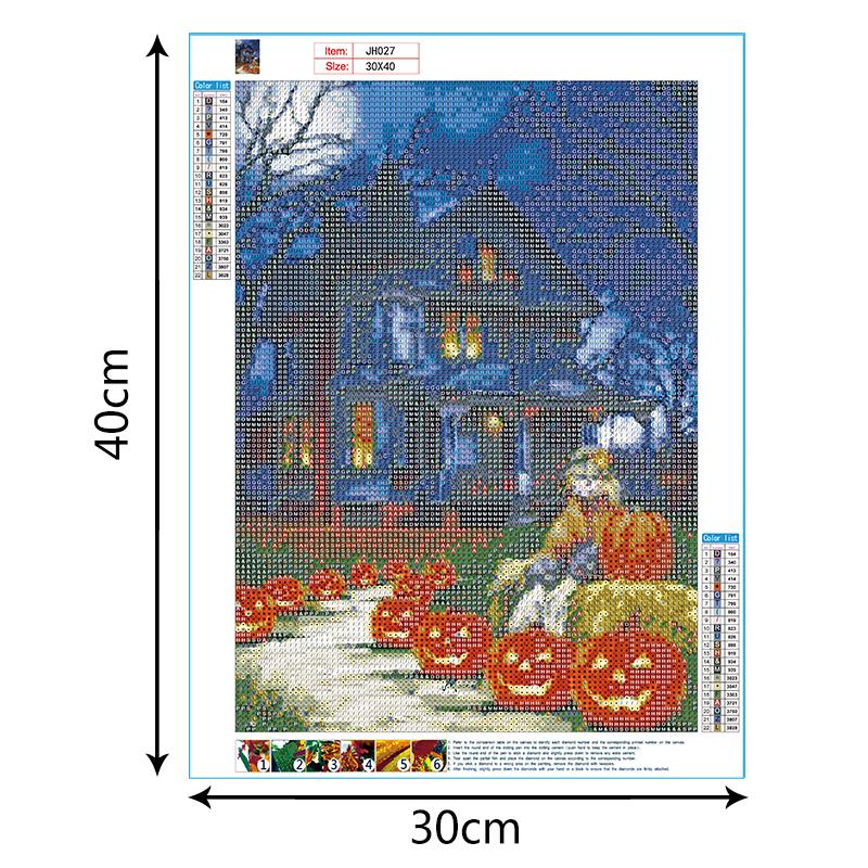 Pumpkin Lantern | Full Round Diamond Painting Kits