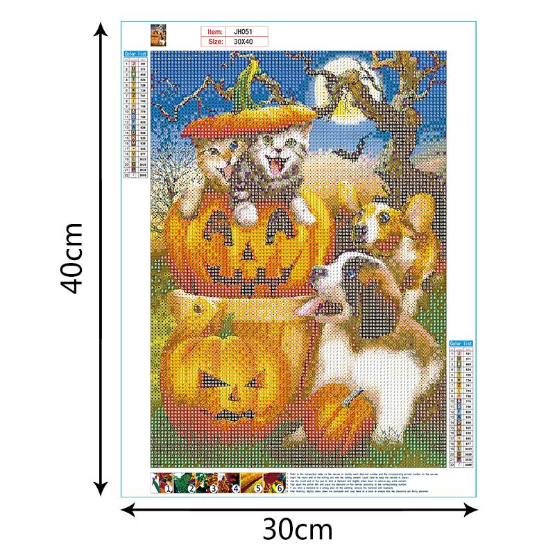 Pumpkin Lantern | Full Round Diamond Painting Kits