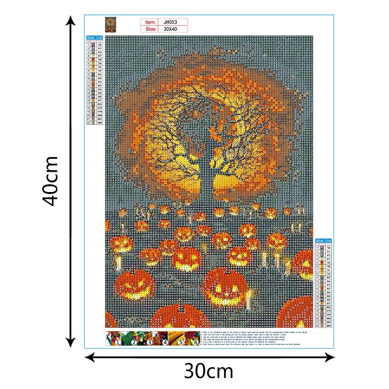 Pumpkin Lantern | Full Round Diamond Painting Kits