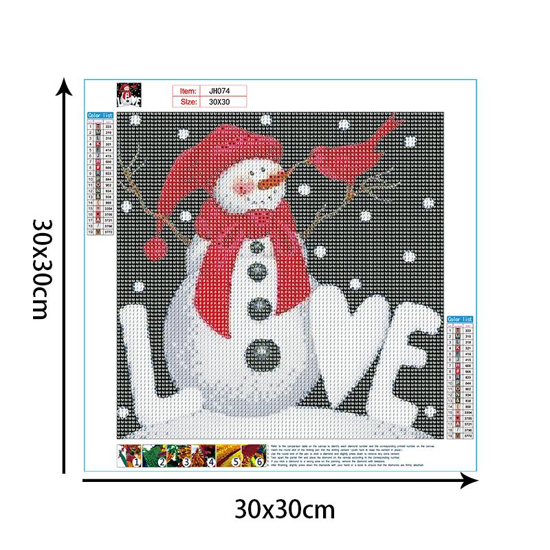 Snowman | Full Round Diamond Painting Kits