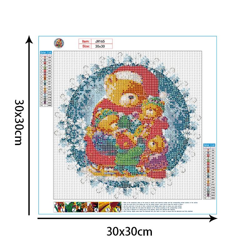 Christmas Bear  | Full Round Diamond Painting Kits