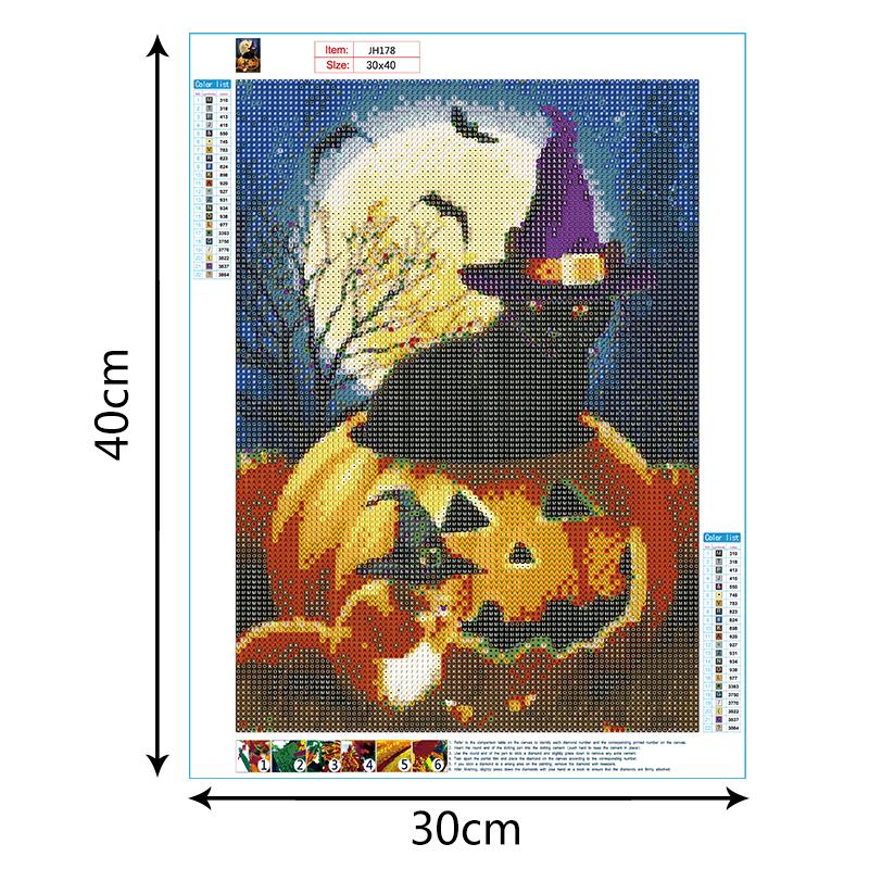 Halloween Pumpkin  | Full Round Diamond Painting Kits